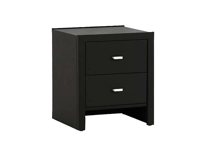 Nachtkonsole in Schwarz Webstoff 2 Schubladen