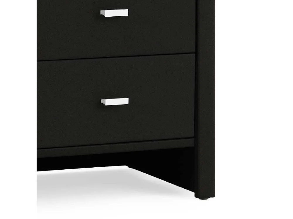 Nachtkonsole in Schwarz Webstoff 2 Schubladen