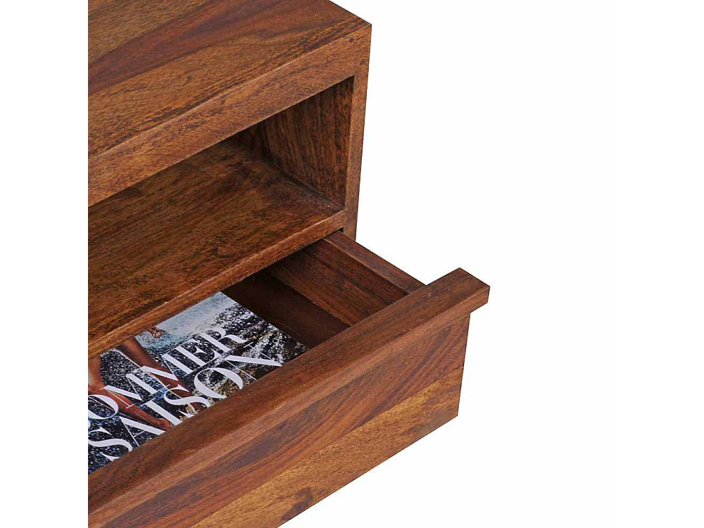 Nachtkonsole aus Sheesham Massivholz Schublade