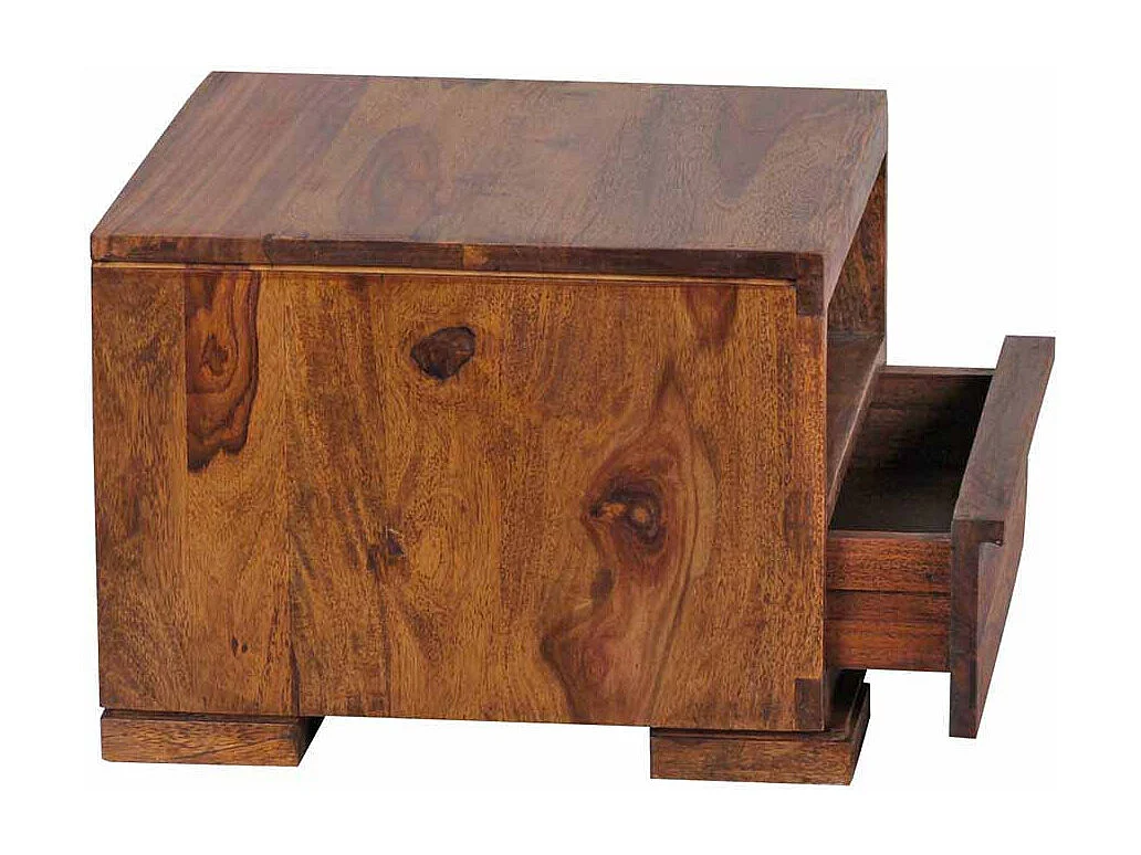 Nachtkonsole aus Sheesham Massivholz Schublade