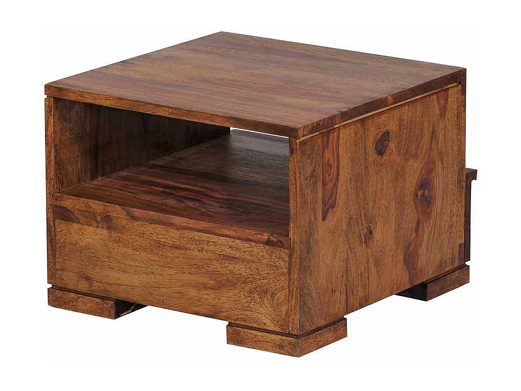 Nachtkonsole aus Sheesham Massivholz Schublade