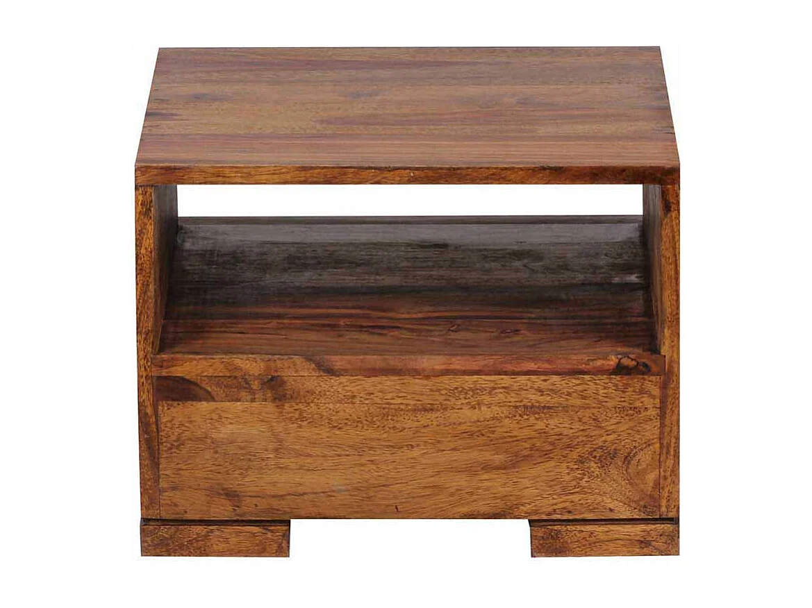 Nachtkonsole aus Sheesham Massivholz Schublade