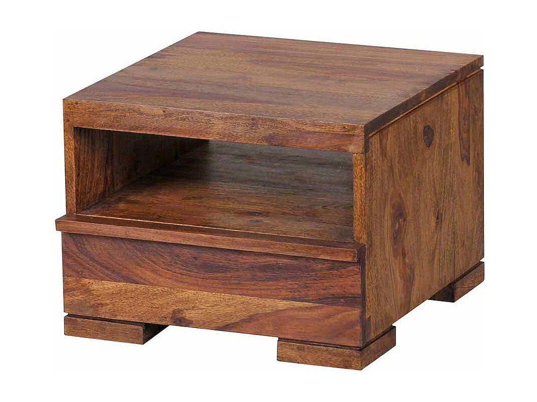 Nachtkonsole aus Sheesham Massivholz Schublade