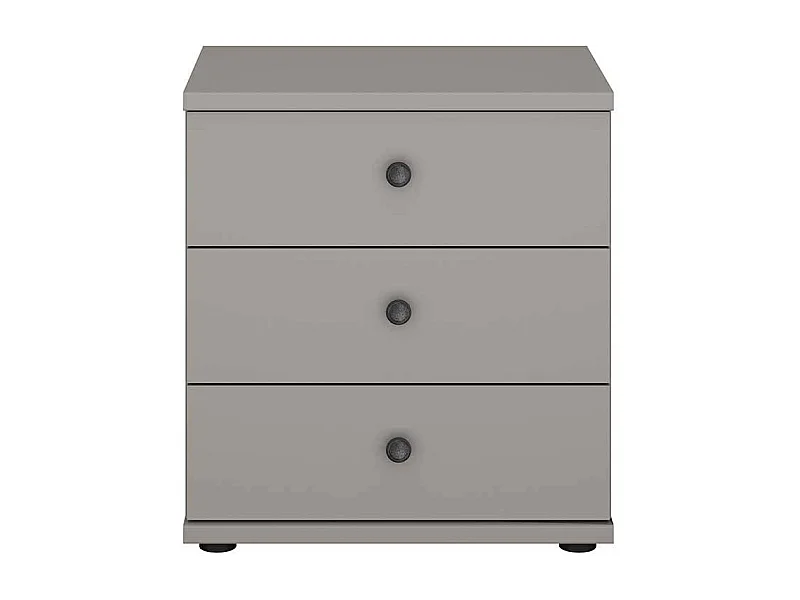 Nachttischschränkchen hellgrau mit drei Schubladen Landhausstil