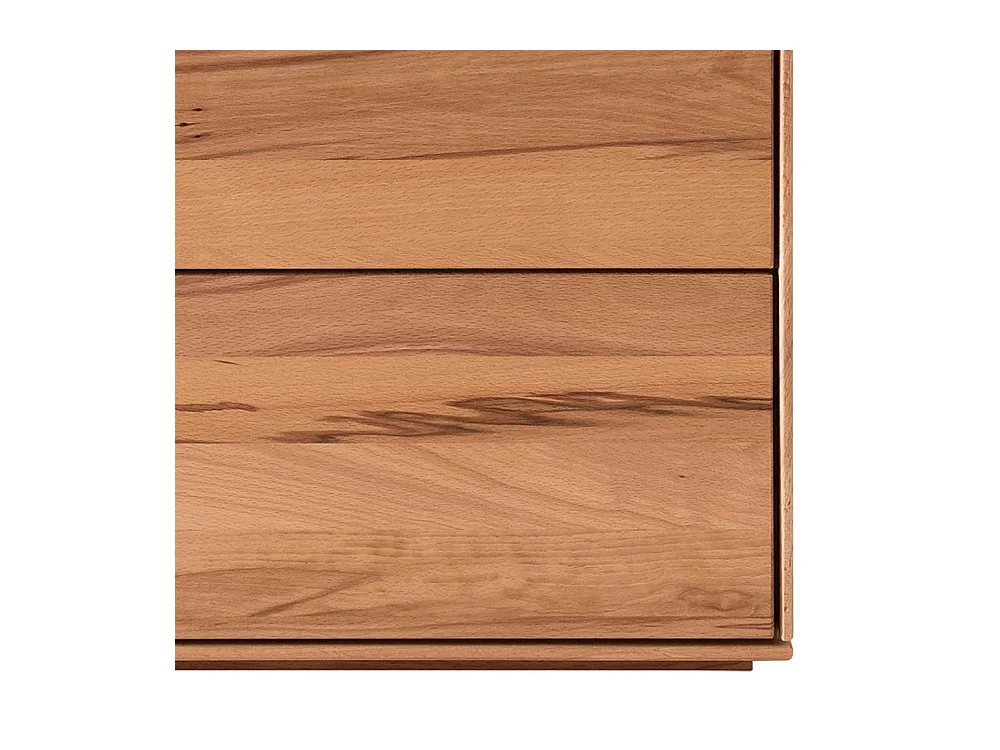 Nachttischkommode aus Kernbuche Massivholz zwei Schubladen