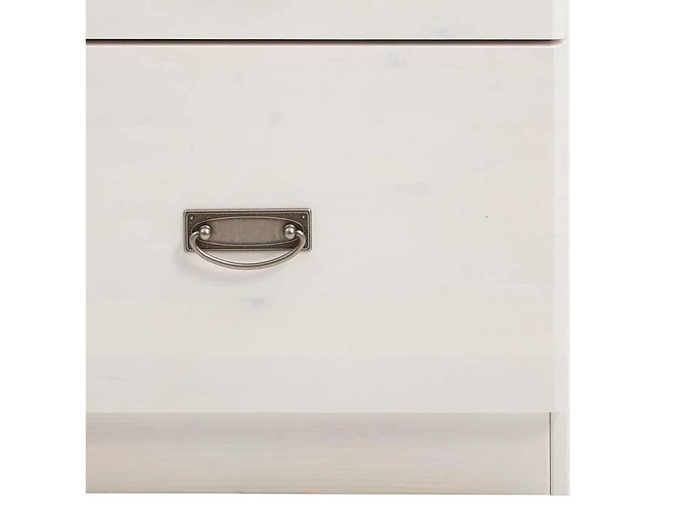 Weiße Nachtkommoden aus Kiefer teilmassiv zwei Schubladen