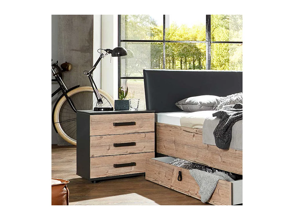 Schlafzimmerkommode im Industry und Loft Stil 58 cm hoch