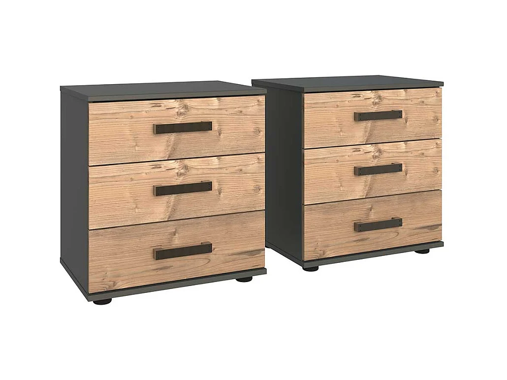 Schlafzimmerkommode im Industry und Loft Stil 58 cm hoch