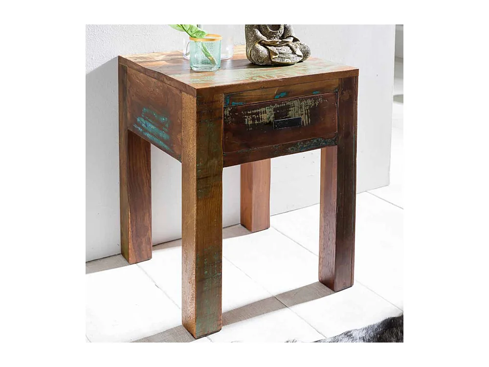 Nachtkonsole in Braun Bunt Shabby Chic