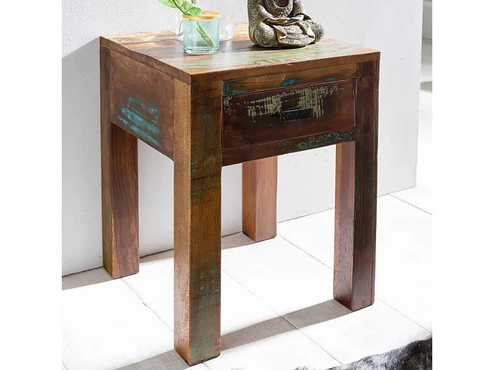 Nachtkonsole in Braun Bunt Shabby Chic