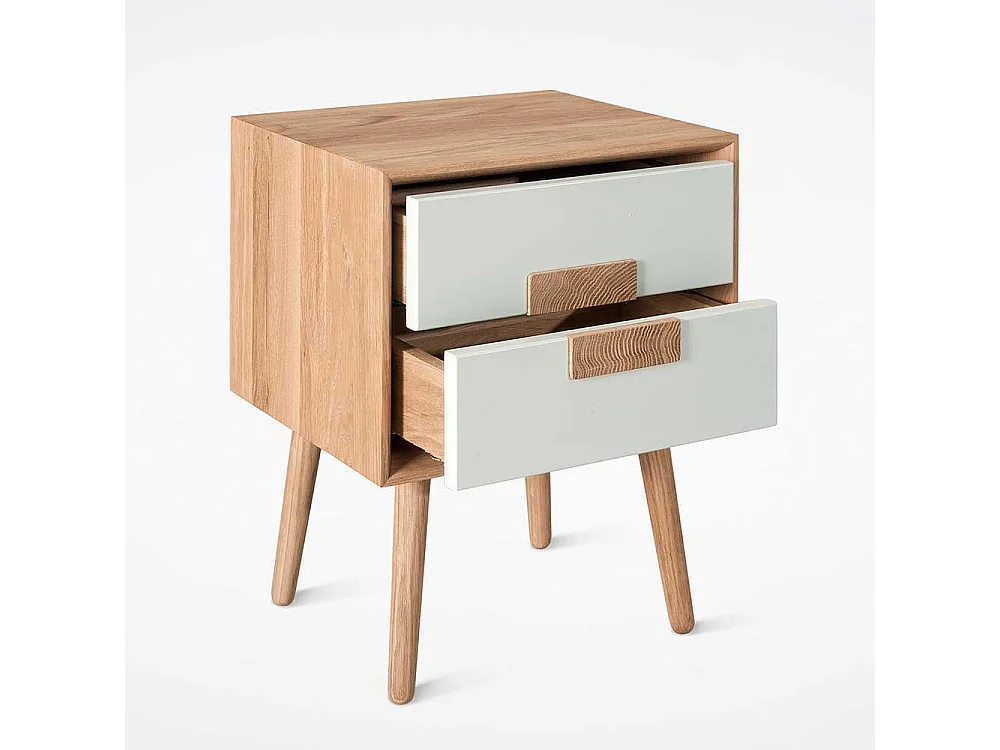 Nachtkommode in Weiß mit