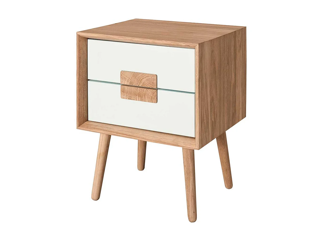 Nachtkommode in Weiß mit