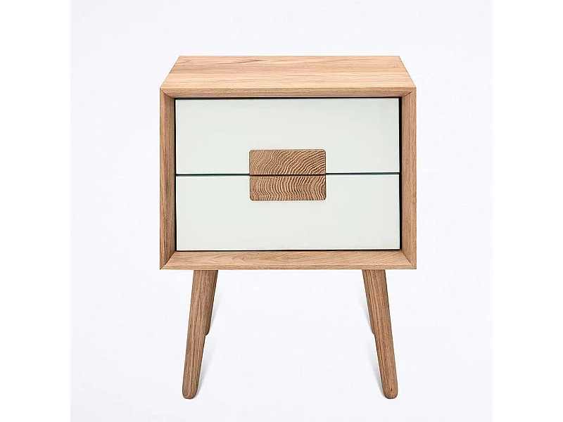 Nachtkommode in Weiß mit