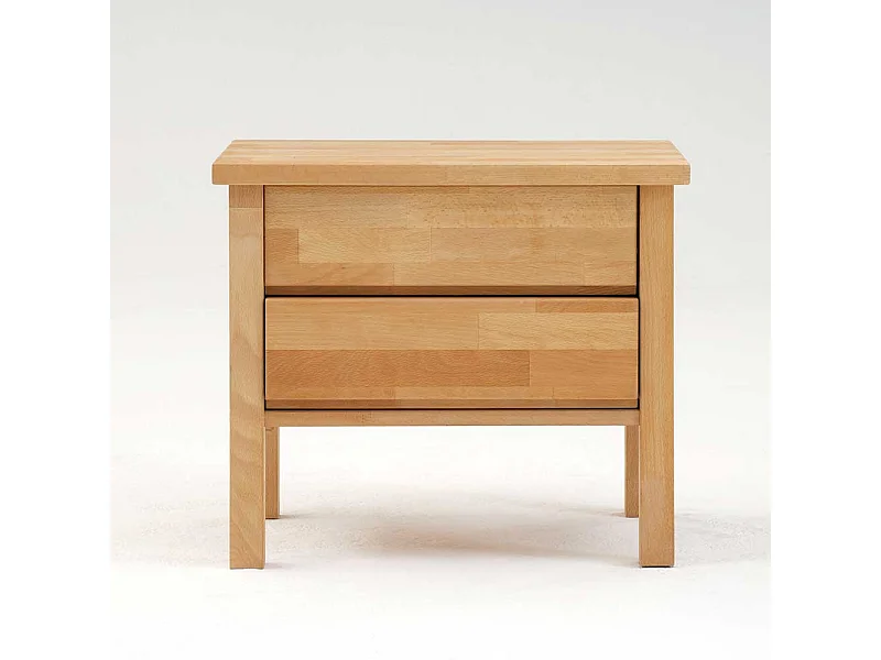 Nachtkommode aus Buche Massivholz mit Schubladen