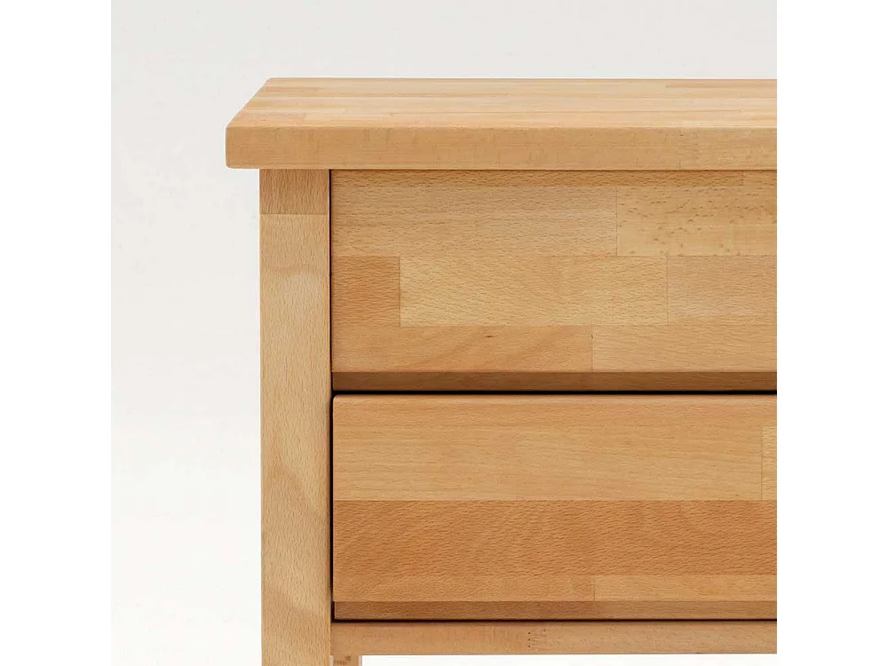 Nachtkommode aus Buche Massivholz mit Schubladen