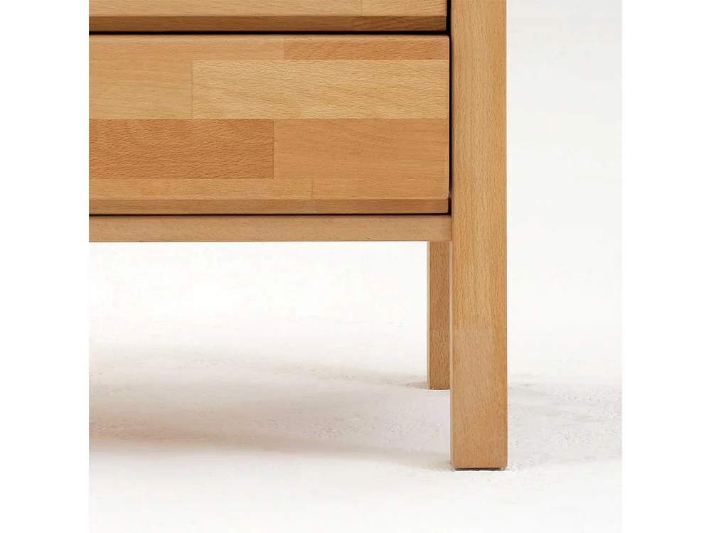 Nachtkommode aus Buche Massivholz mit Schubladen