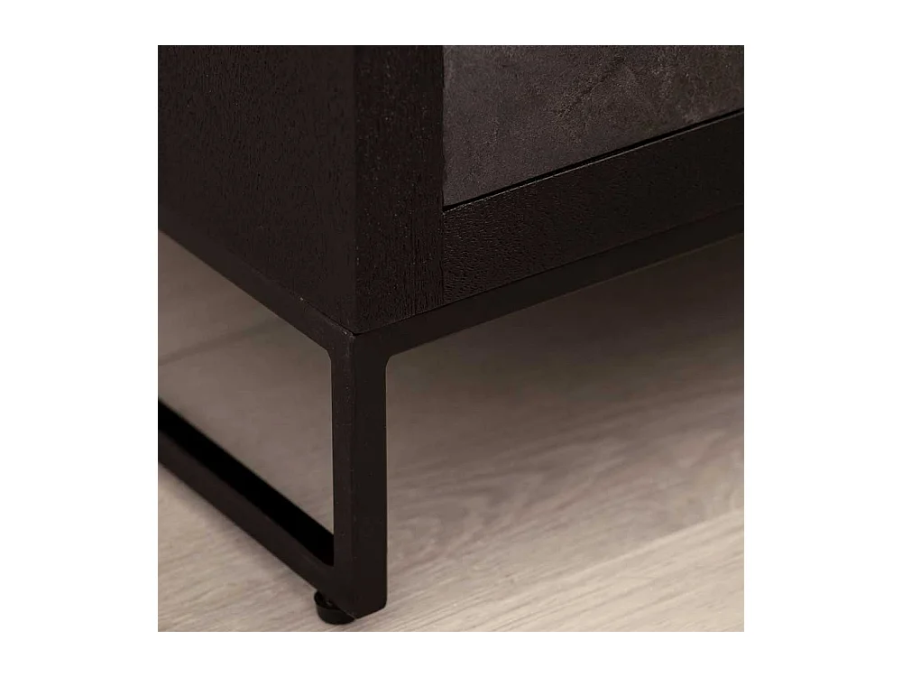 Nachtkonsole Bettkommode mit drei Schubladen und Bügelgestell