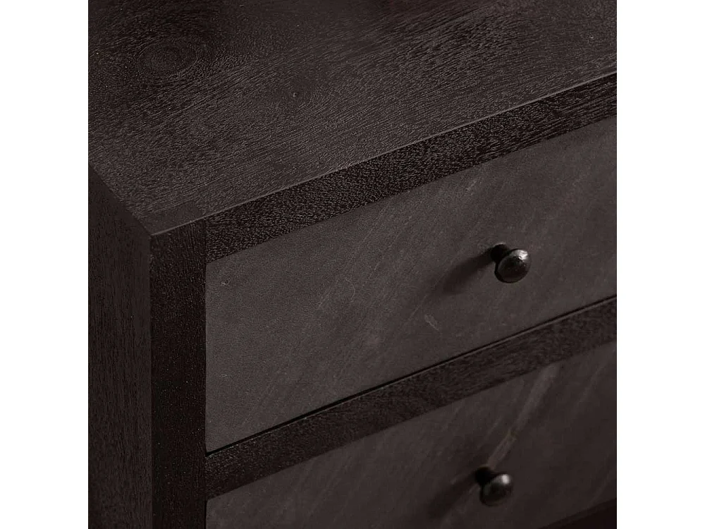 Nachtkonsole Bettkommode mit drei Schubladen und Bügelgestell