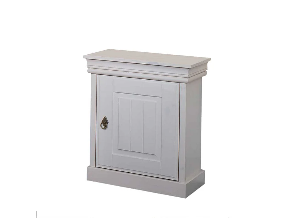 Nachtkonsole in Weiß Kiefer Massivholz