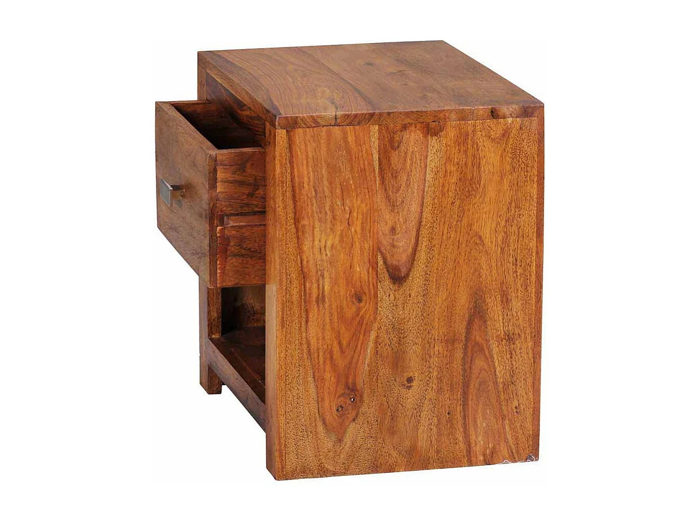 Nachtkonsölchen aus Sheesham Massivholz Landhaus