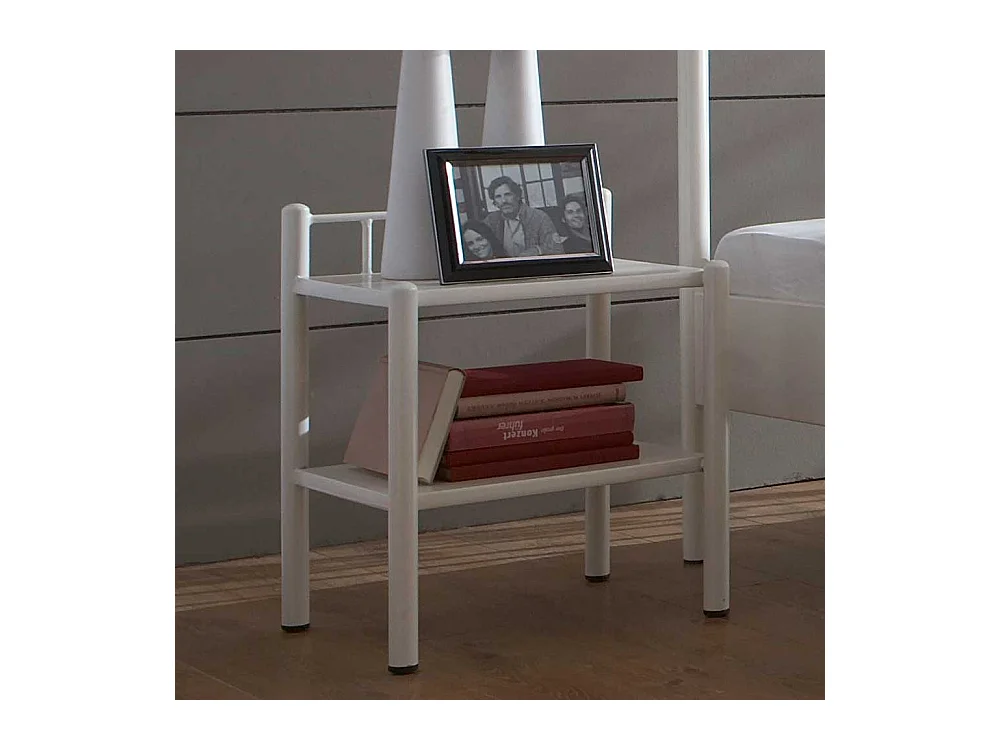 Nachtkonsole aus Gusseisen Weiß