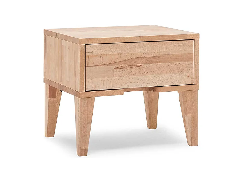 Nachttisch aus Kernbuche massiv Schublade