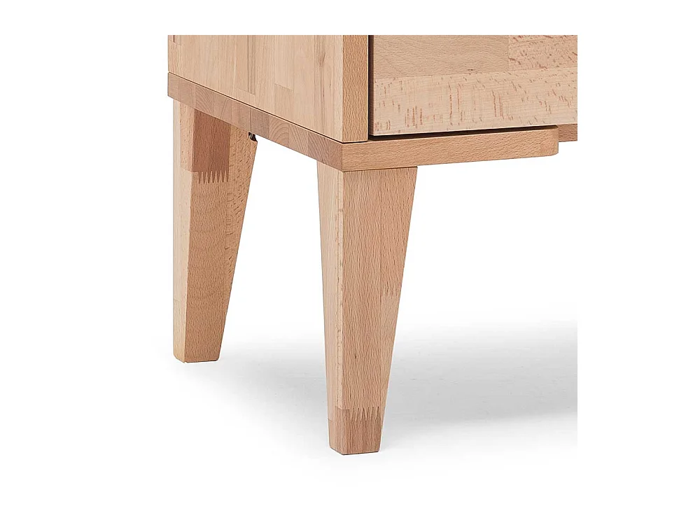 Nachttisch aus Kernbuche massiv Schublade