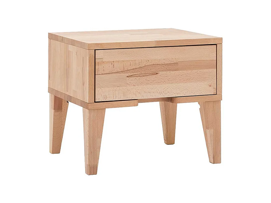 Nachttisch aus Kernbuche massiv Schublade