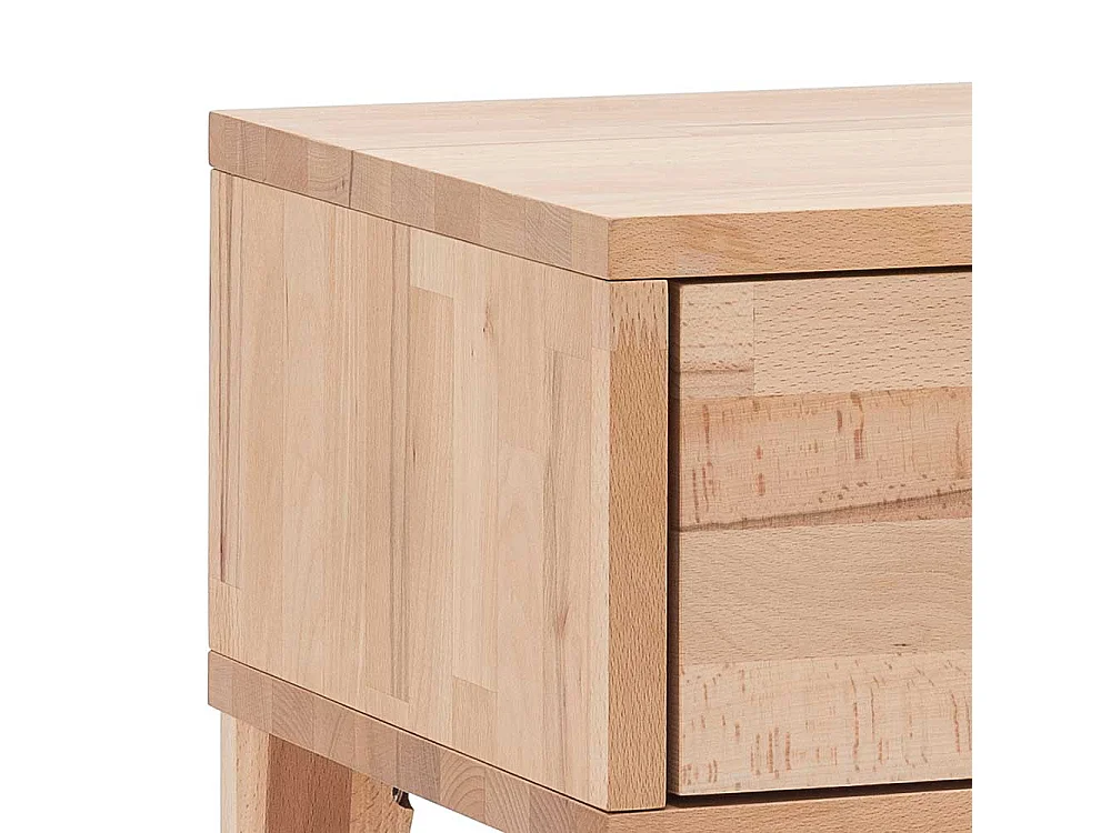 Nachttisch aus Kernbuche massiv Schublade