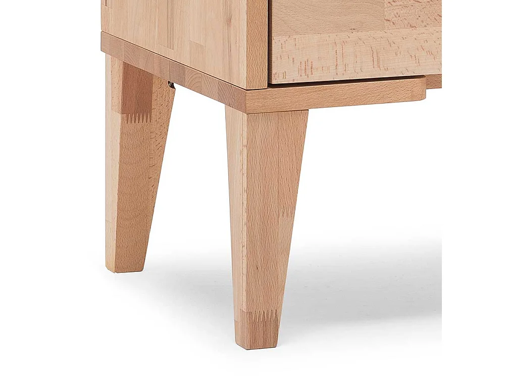 Nachttisch aus Kernbuche massiv Schublade