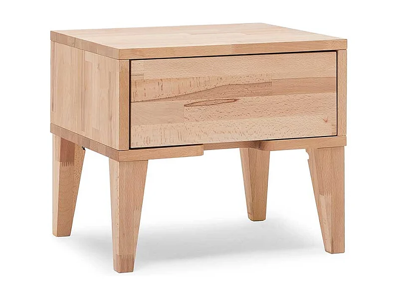 Nachttisch aus Kernbuche massiv Schublade