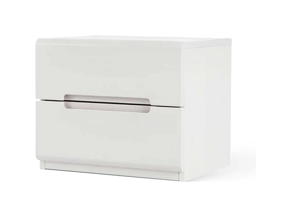 Nachtkonsole aus Buche Massivholz Weiß