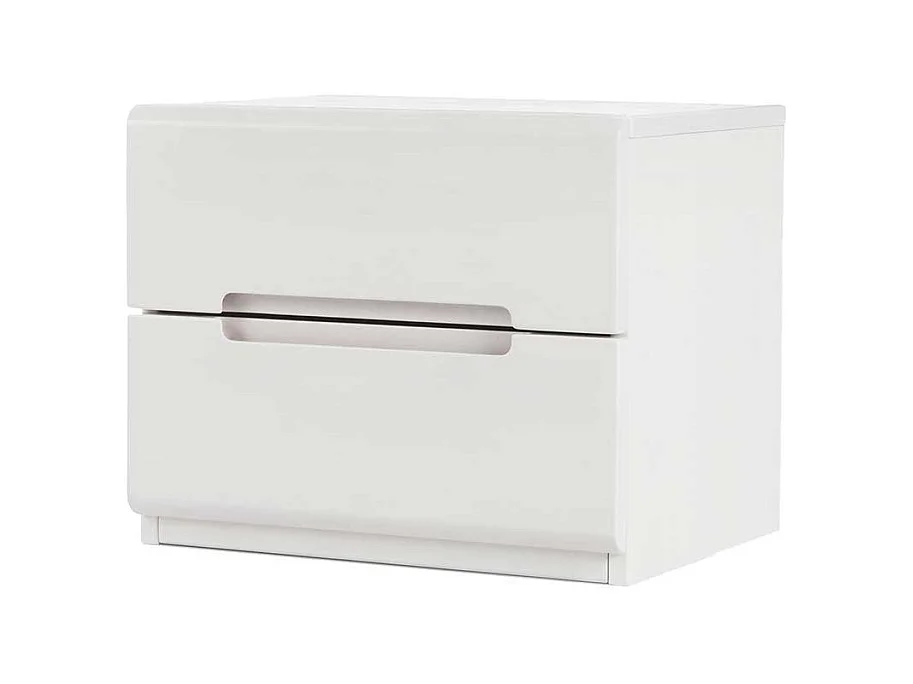 Nachtkonsole aus Buche Massivholz Weiß