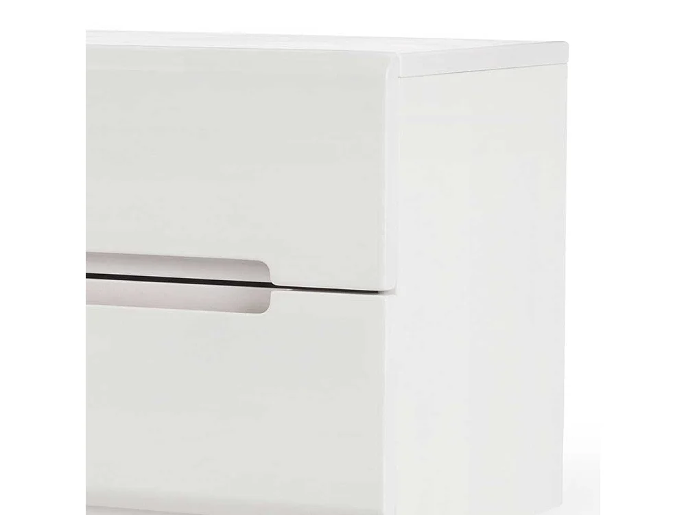 Nachtkonsole aus Buche Massivholz Weiß