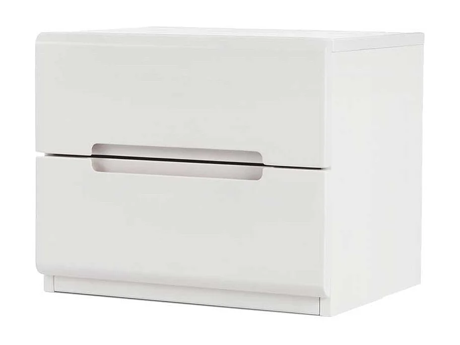 Nachtkonsole aus Buche Massivholz Weiß