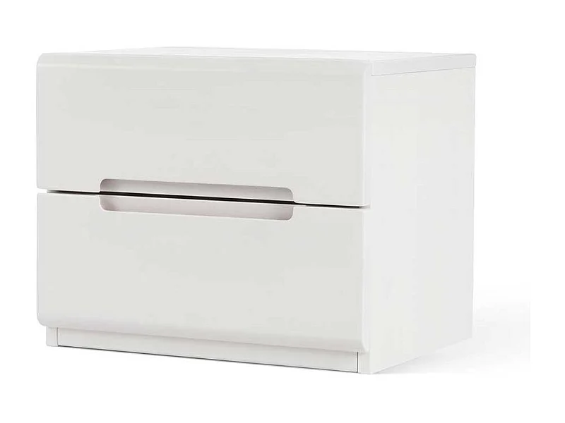 Nachtkonsole aus Buche Massivholz Weiß