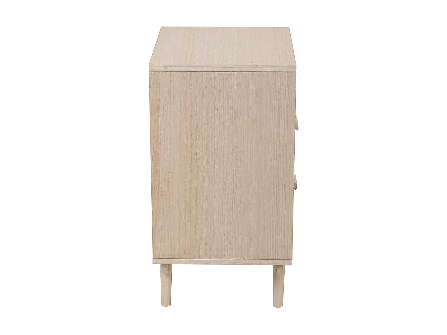 Schubladen Kommode in Holz Naturfarben Rattan Front