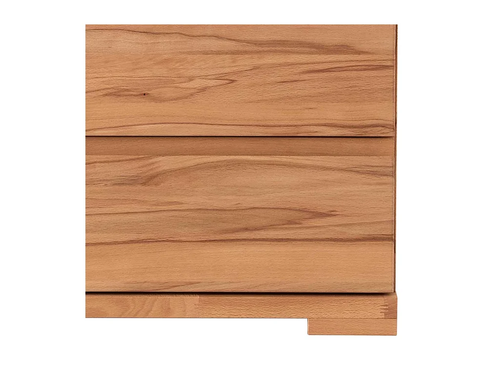 Hohe Nachtkommode aus Kernbuche Massivholz drei Schubladen