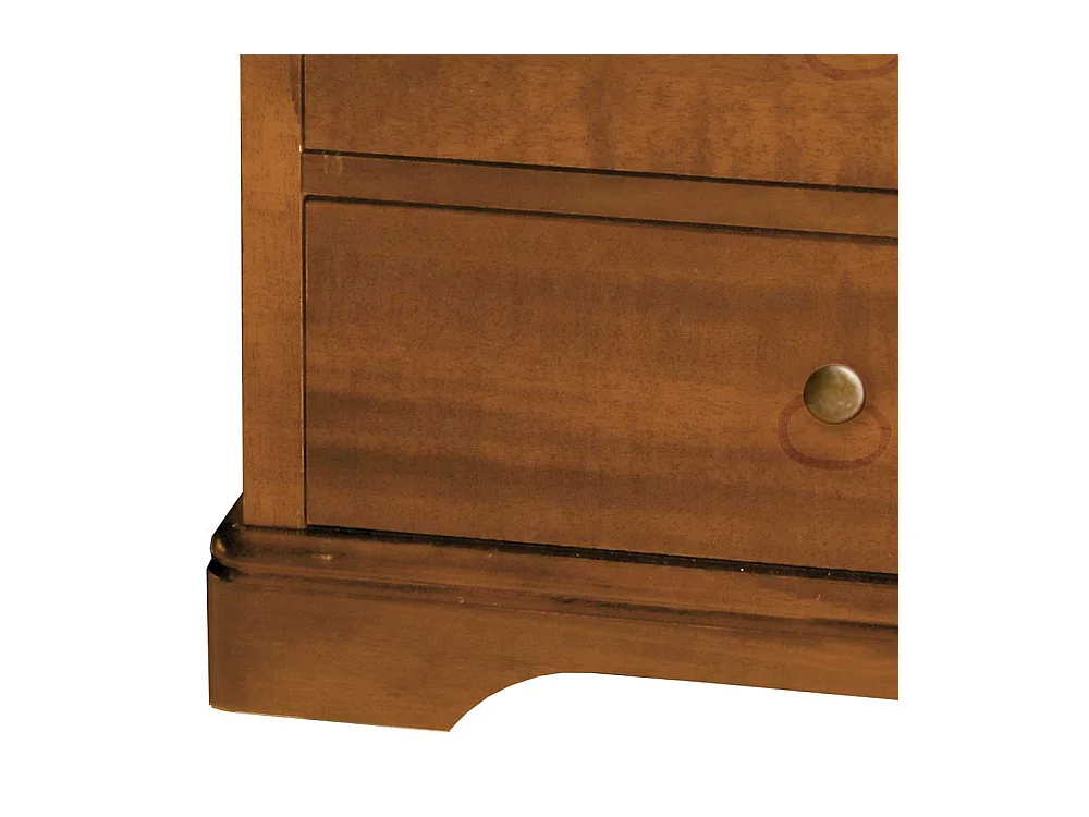 Nachttischschrank 61 cm hoch in Nussbaumfarben klassischen Stil