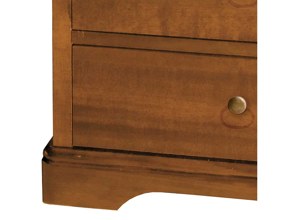 Nachttischschrank 61 cm hoch in Nussbaumfarben klassischen Stil