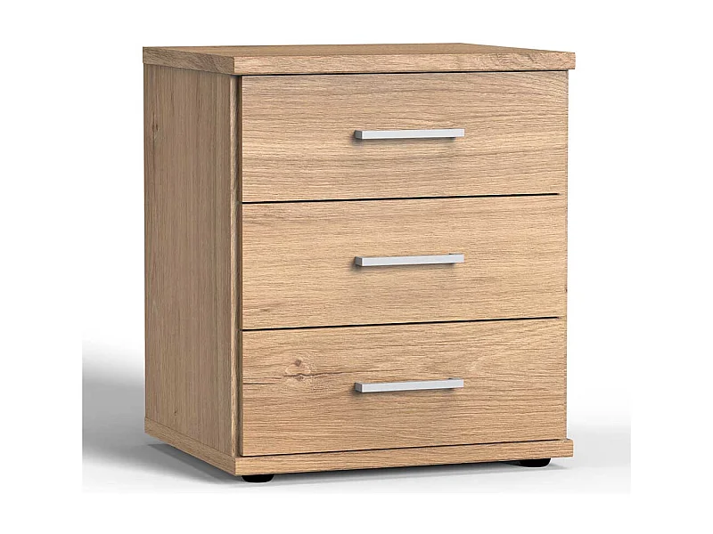 Nachtkonsole Höhe 58 cm mit drei Schubladen Made in Germany