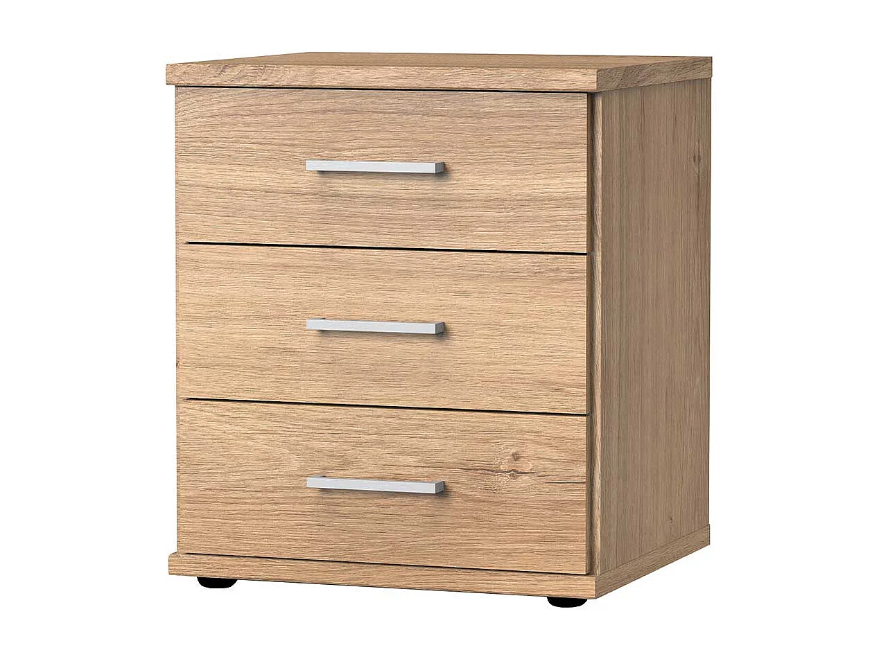 Nachtkonsole Höhe 58 cm mit drei Schubladen Made in Germany