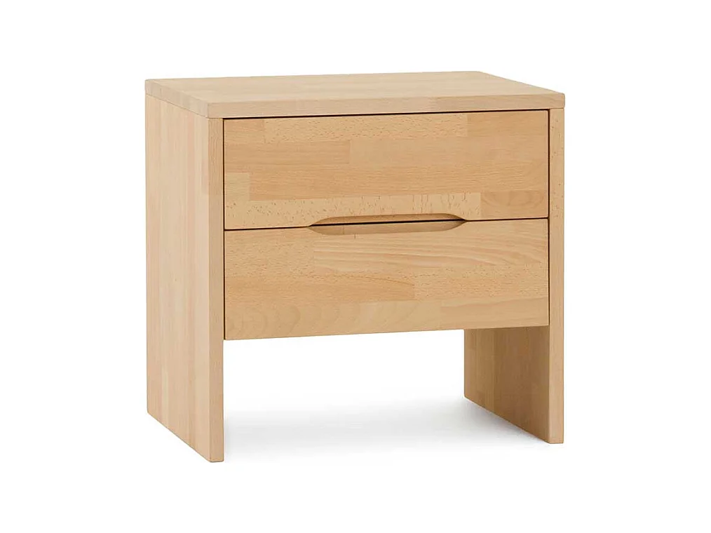 Nachtkonsole aus Buche Massivholz 2 Schubladen