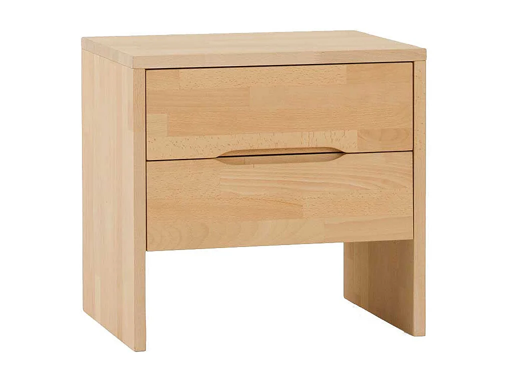 Nachtkonsole aus Buche Massivholz 2 Schubladen