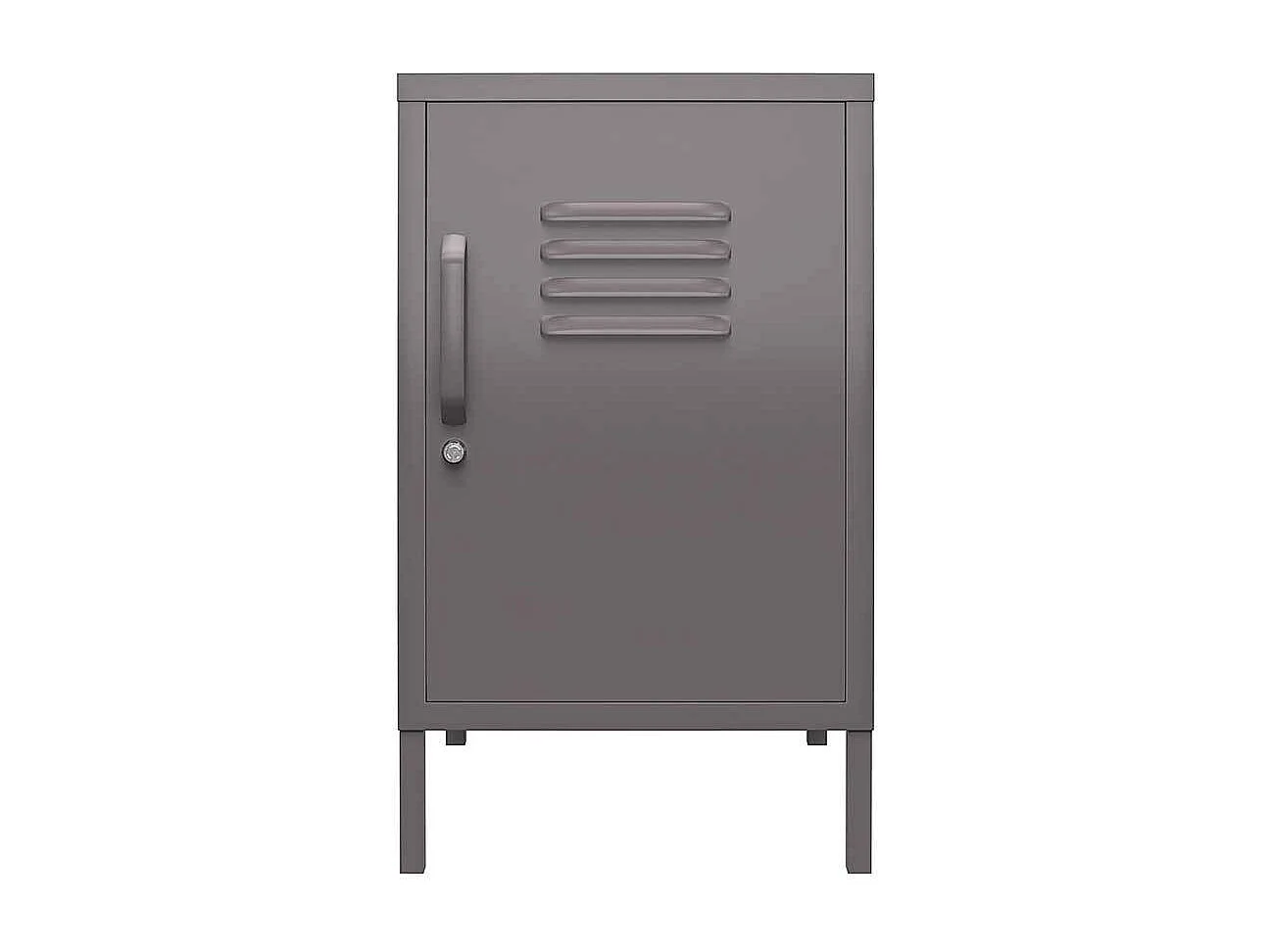 Nachttisch mit Vierfußgestell aus Metall pulverbeschichtet