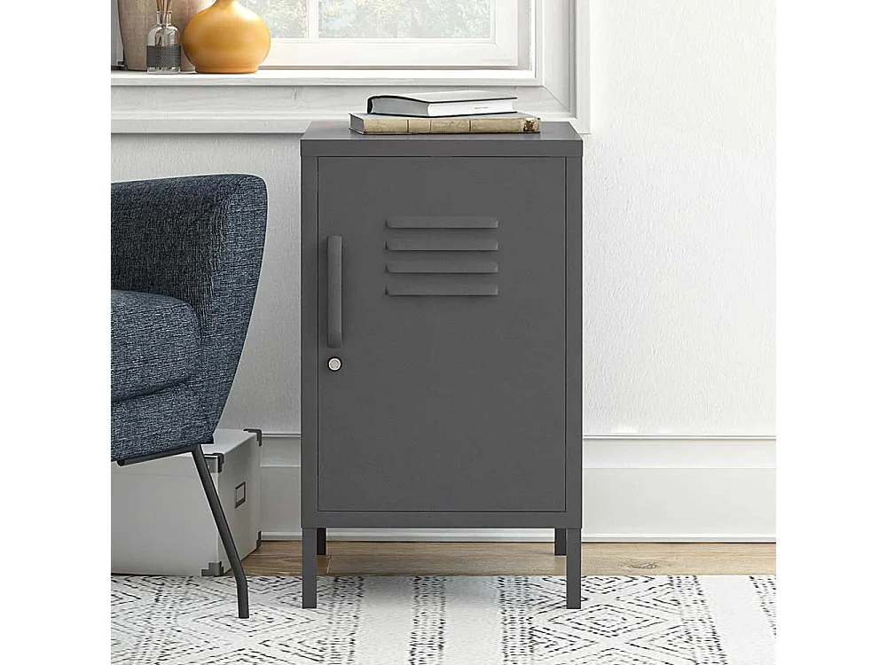 Nachttisch mit Vierfußgestell aus Metall pulverbeschichtet