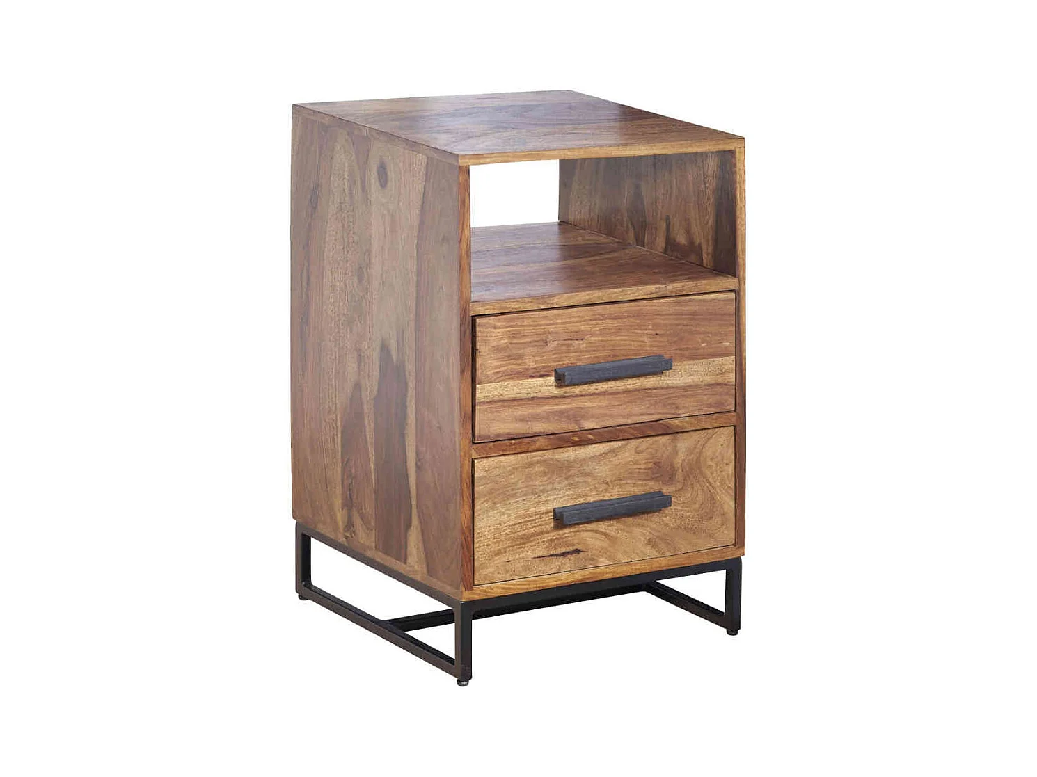 Nachtkästchen im Industry und Loft Stil zwei Schubladen