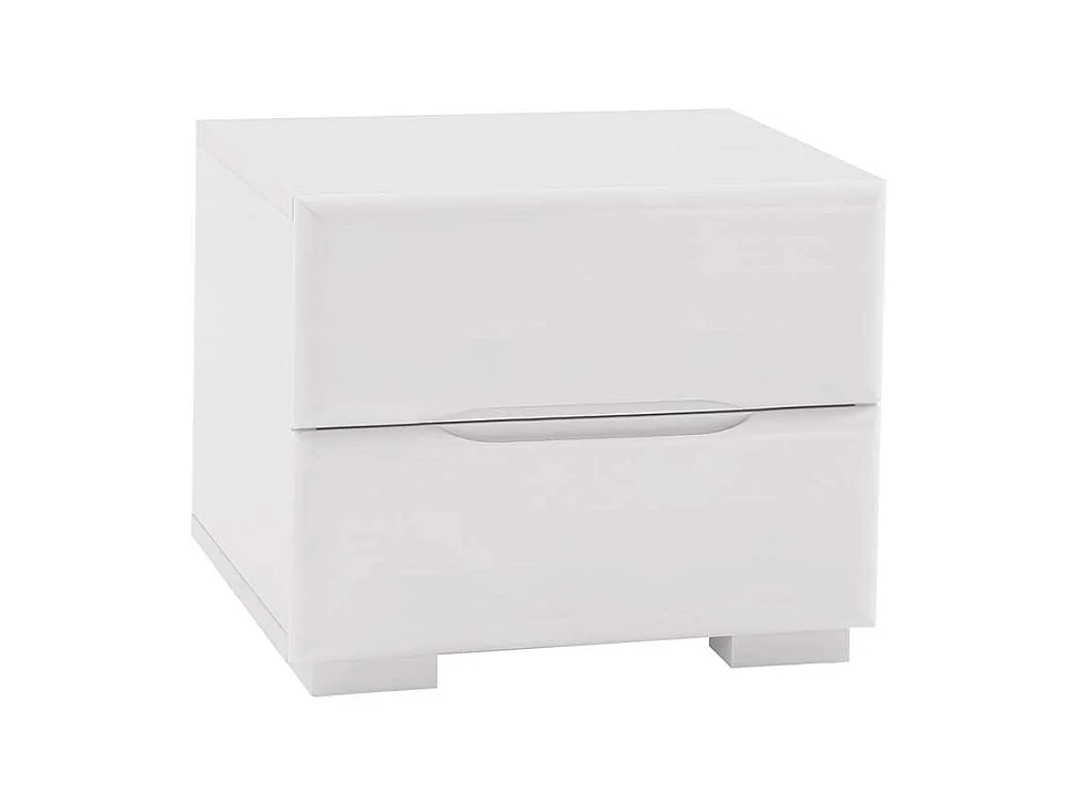 Nachtkommode in Weiß Buche Massivholz