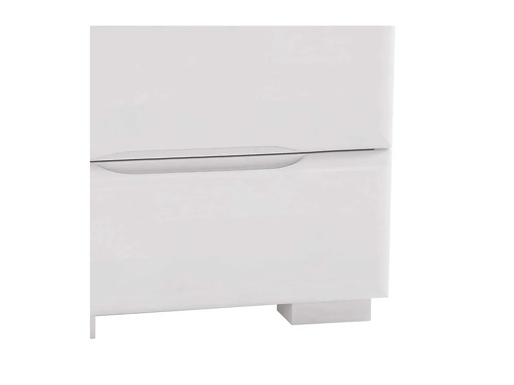 Nachtkommode in Weiß Buche Massivholz