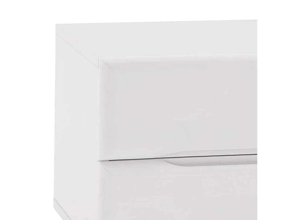 Nachtkommode in Weiß Buche Massivholz